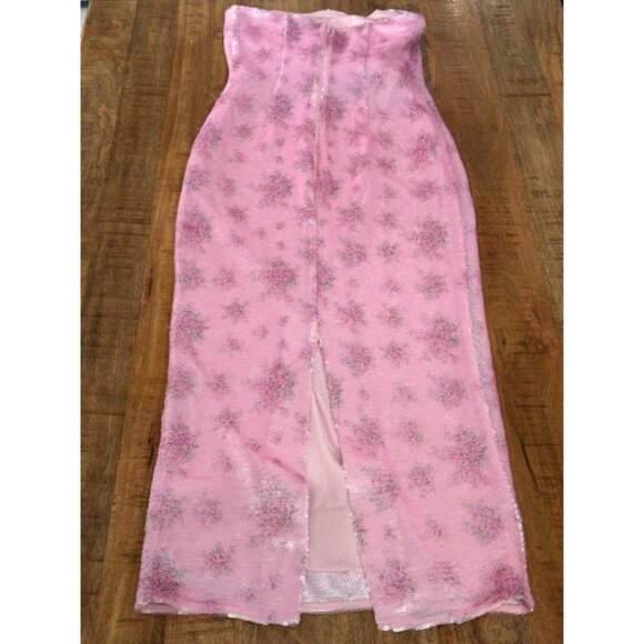 LoveShackFancy Stasia Sequin Dress Sz 2 Love Shack Fancy Flamenco Pink Ethereal - Picture 4 of 16